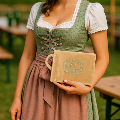 Samttasche Wiesn Brezl