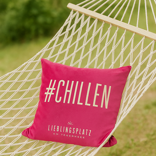 Samtkissen "Motiv Chillen"